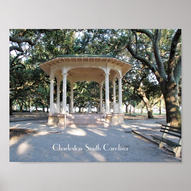 Charleston South Carolina, Gazebo, Battery Poster (Front)