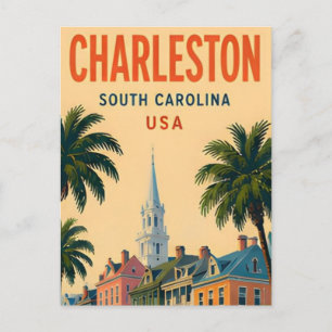 Charleston South Carolina Historic Coastal City 🏛 Postcard