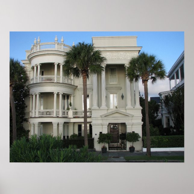Charleston South Carolina Historic Home Poster (Front)