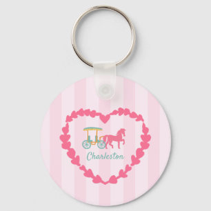 Charleston South Carolina Horse Drawn Carriage Key Ring