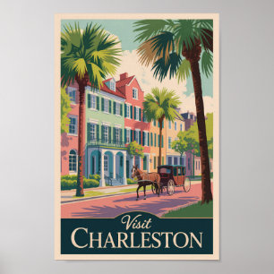 Charleston South Carolina Illustration Travel Art Poster