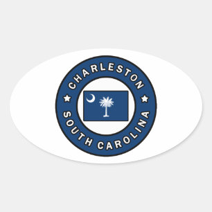 Charleston South Carolina Oval Sticker
