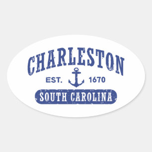 Charleston South Carolina Oval Sticker