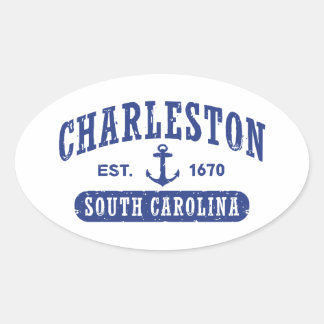 Charleston South Carolina Oval Sticker