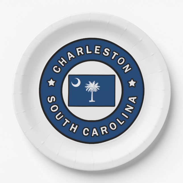 Charleston South Carolina Paper Plate (Front)