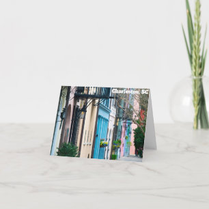 Charleston South Carolina Rainbow Row Houses Note Card