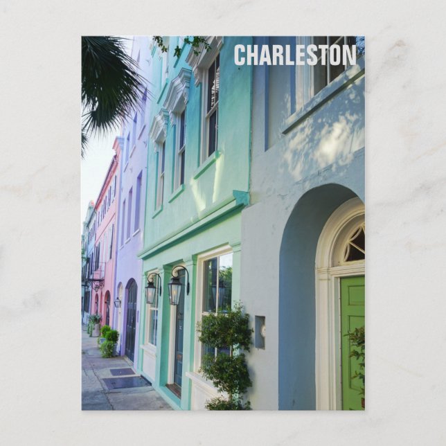 Charleston South Carolina Rainbow Row Houses Postcard (Front)