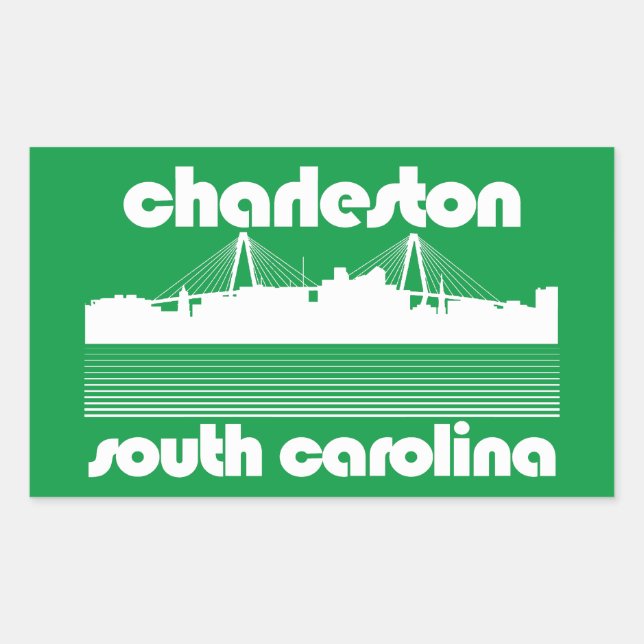 Charleston, South Carolina Rectangular Sticker (Front)