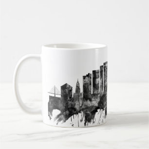 Charleston South Carolina Skyline BW Coffee Mug