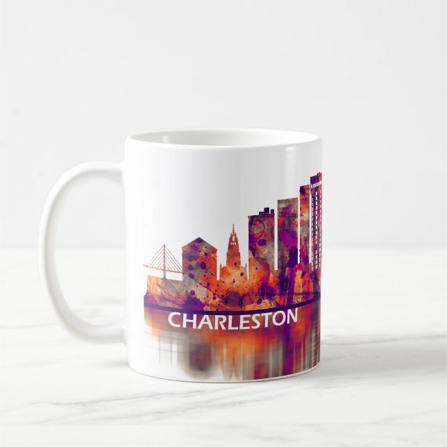 Charleston South Carolina Skyline Coffee Mug (Left)