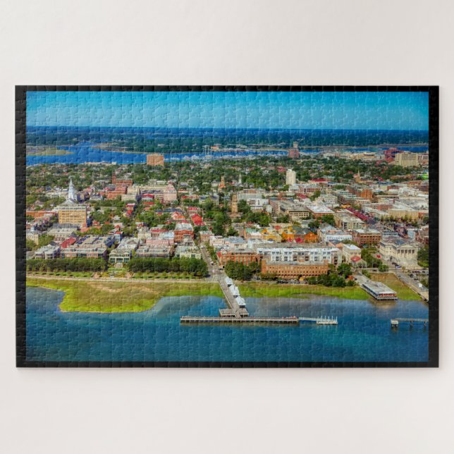 Charleston, South Carolina Skyline Jigsaw Puzzle (Horizontal)