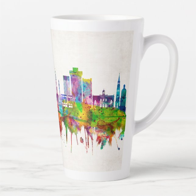 Charleston South Carolina Skyline Latte Mug (Right)
