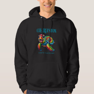 Charleston South Carolina Smiling Tie Dye Sea Turt Hoodie