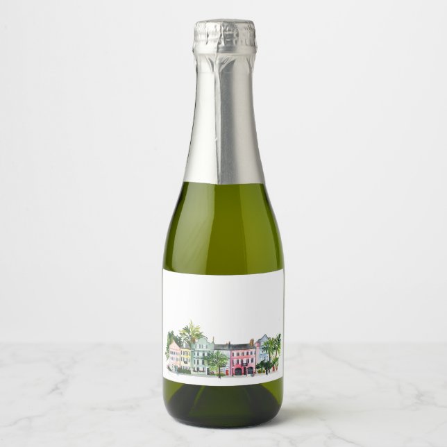 Charleston South Carolina Sparkling Wine Label (Front)