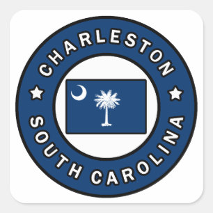 Charleston South Carolina Square Sticker