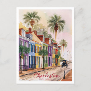 Charleston, South Carolina street Painting Postcard