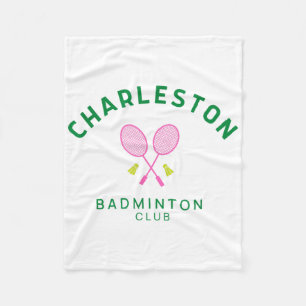Charleston South Carolina Tennis Badminton Club  Fleece Blanket