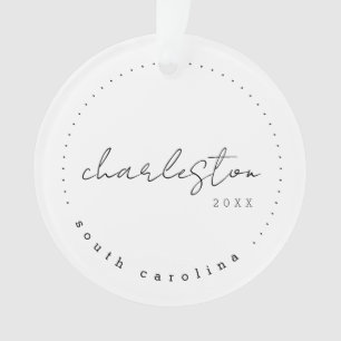 Charleston South Carolina Travel USA Simple Ornament
