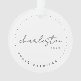 Charleston South Carolina Travel USA Simple Ornament