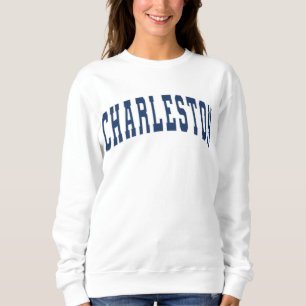 Charleston South Carolina Vintage Varsity College  Sweatshirt