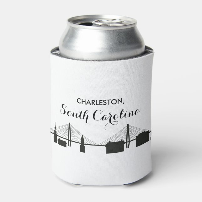 Charleston South Carolina Wedding Can Cooler (Can Front)