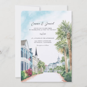 charleston south carolina wedding invitation