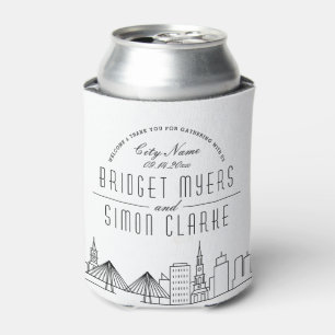 Charleston Stylised Skyline   Wedding Can Cooler