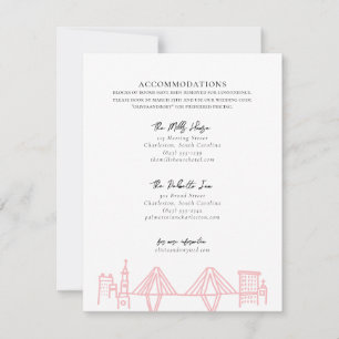 Charleston Toile Border in Pink Accommodations Card