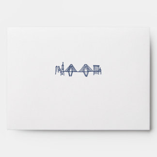 Charleston Toile in Navy Blue Skyline Envelope