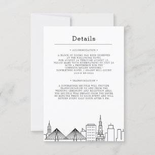 Charleston Wedding   Guest Details Invitation