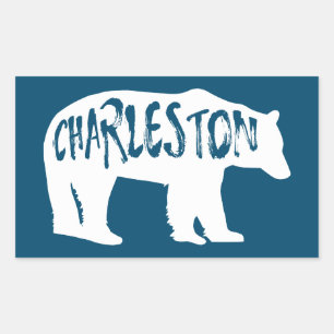 Charleston West Virginia Bear Rectangular Sticker