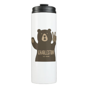 Charleston West Virginia Peace Bear Thermal Tumbler