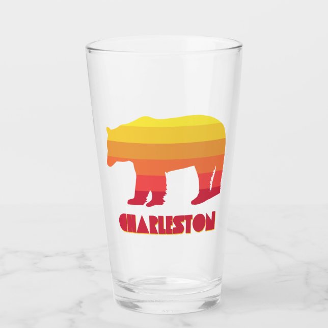 Charleston West Virginia Rainbow Bear Glass (Front)