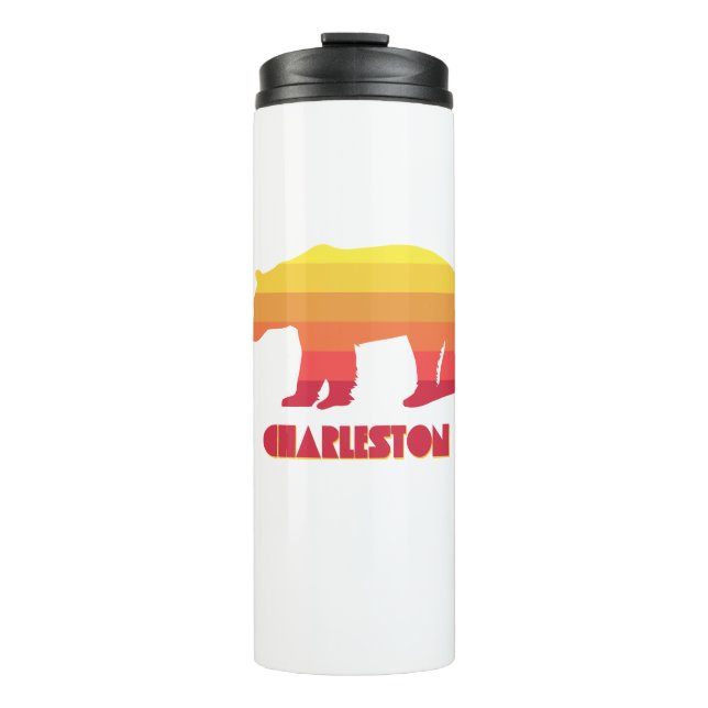 Charleston West Virginia Rainbow Bear Thermal Tumbler (Front)