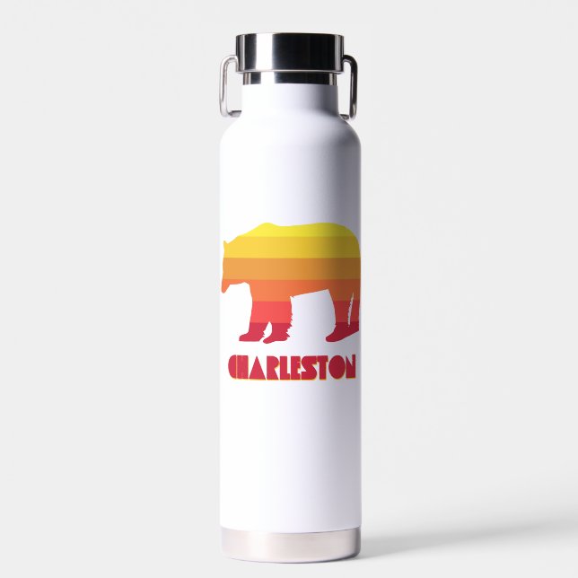 Charleston West Virginia Rainbow Bear Water Bottle (Front)