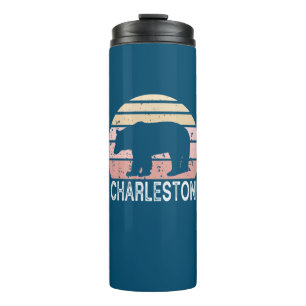 Charleston West Virginia Retro Bear Thermal Tumbler