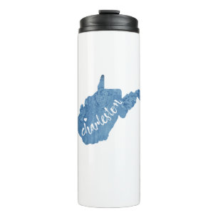Charleston West Virginia Wood Grain Thermal Tumbler