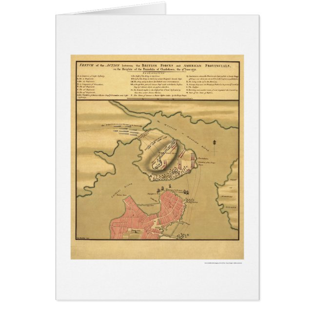 Charlestown Battle Map - 1775 (Front)