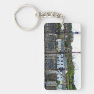 Charlestown Harbour Cornwall England Key Ring
