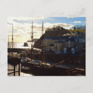 Charlestown Harbour Cornwall UK Poldark Location Postcard