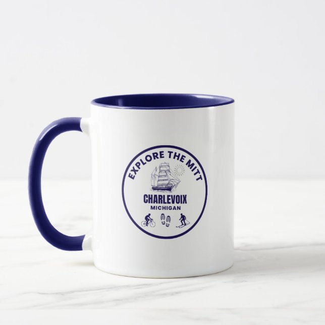 Charlevoix Michigan Coffee Mug (Left)