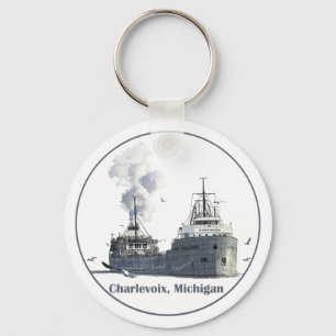 Charlevoix, Michigan Key Ring