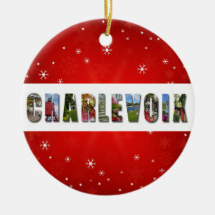 Charlevoix Michigan Travel Photos Christmas Ceramic Tree Decoration