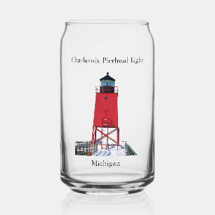Charlevoix Pierhead Light can glass