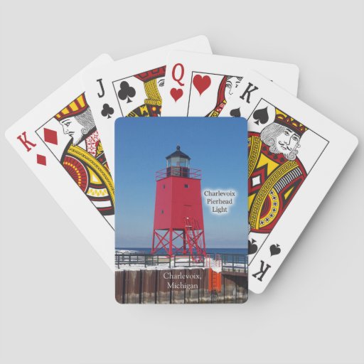 Image of Charlevoix Pierhead Light playing cards