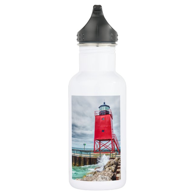 Charlevoix South Pierhead Lighthouse 532 Ml Water Bottle (Right)