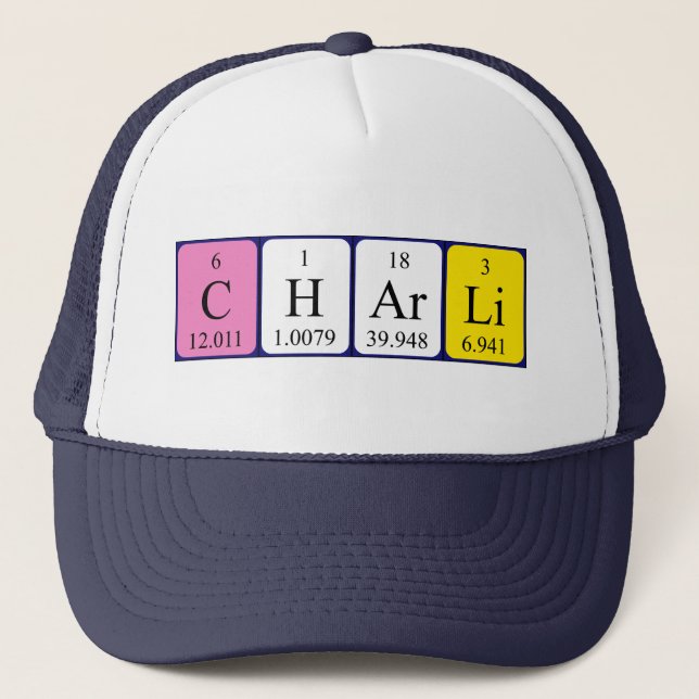 Charli periodic table name hat (Front)