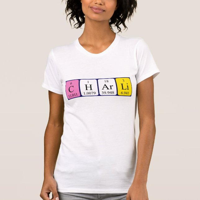 Charli periodic table name shirt (Front)