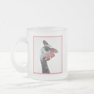 Charlie 10 oz frosted glass coffee mug