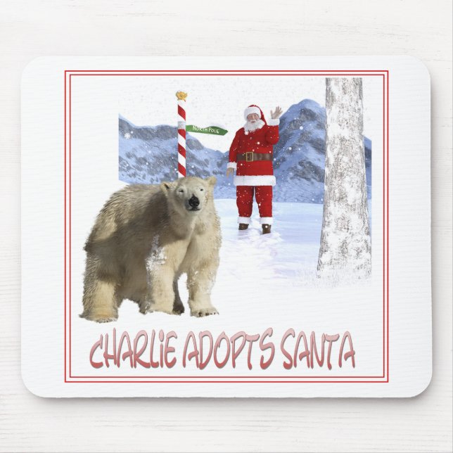 Charlie Adopts Santa Cover Art Mouse Mat (Front)